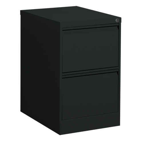 Vertical Filing Cabinet, Steel, 2 Drawers, 18-1/7" W x 25" D x 29" H, Black Auto Electric Service Ltd.