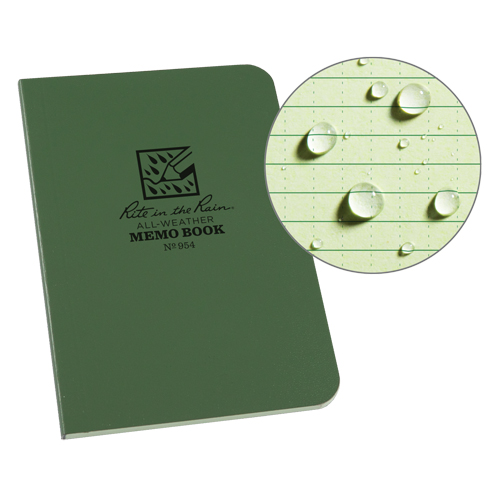 Memo Book, Soft Cover, Green, 112 Pages, 3-1/2" W x 5" L Auto Electric Service Ltd.
