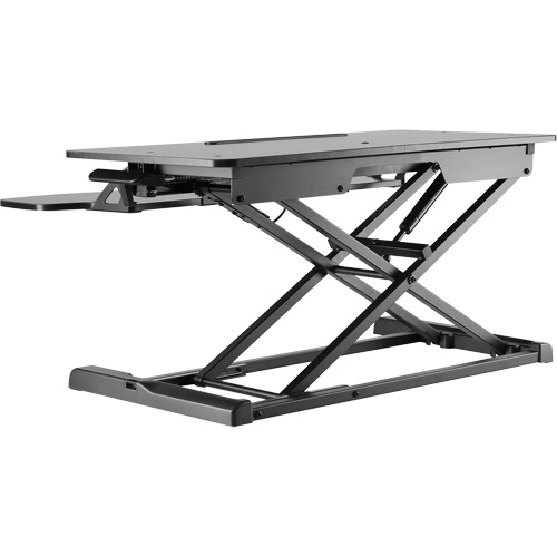 Poste de travail assis-debout Goya, Mod&egrave;le de bureau, 22" h x 31-1/2" la x 24" p, Noir Auto Electric Service Ltd.