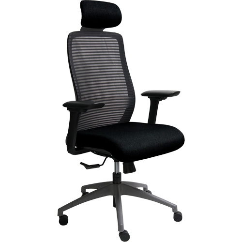 Chaise de bureau ajustable s&eacute;rie Era avec appui-t&ecirc;te, Tissu/Mailles, Noir, Capacit&eacute; 275 lb Auto Electric Service Ltd.