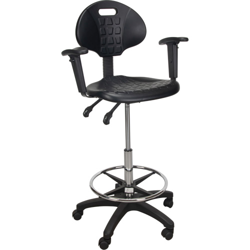 Heavy-Duty Ergonomic Stool with Adjustable Arm Rests & Nylon Stem Casters, Mobile, Adjustable Height, 250 lbs. Capacity Auto Electric Service Ltd.