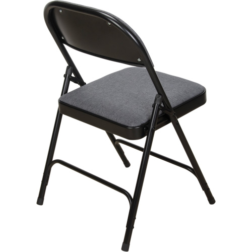 Chaise pliante de luxe en tissu rembourr&eacute;e, Acier, Gris, Capacit&eacute; 300 lb Auto Electric Service Ltd.