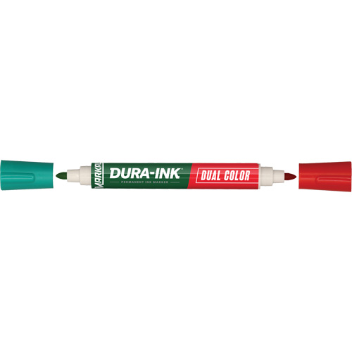 Marqueur &agrave; encre permanente et double couleur Markal Dura-Ink, Vert/Rouge, Pointe Ronde Auto Electric Service Ltd.