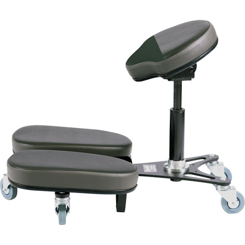 Chaise &agrave; genoux r&eacute;glable, Vinyle, Noir/gris Auto Electric Service Ltd.