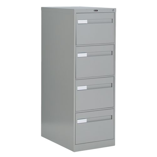 Vertical Filing Cabinet with Recessed Drawer Handles, 4 Drawers, 18.15" W x 26.56" D x 52" H, Grey Auto Electric Service Ltd.