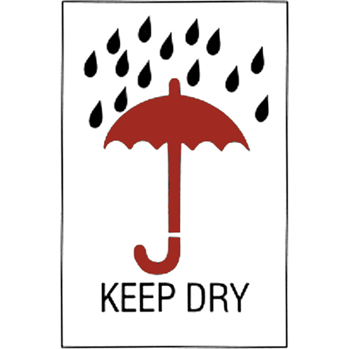 "Keep Dry" Special Handling Labels, 6" L x 4" W, Red on White Auto Electric Service Ltd.
