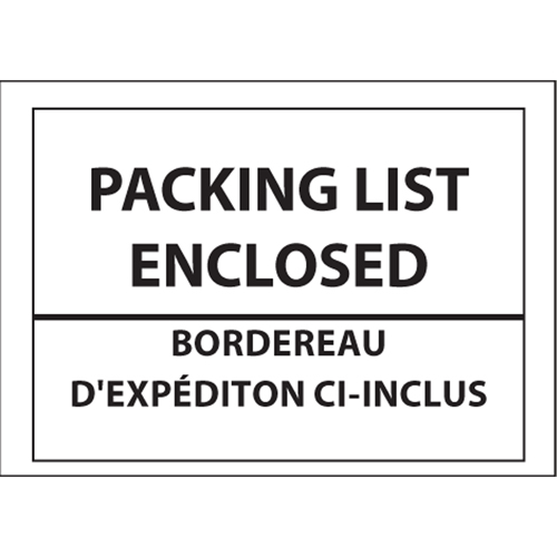 Packing List Envelopes, 4" L x 5" W, Backloading Style Auto Electric Service Ltd.