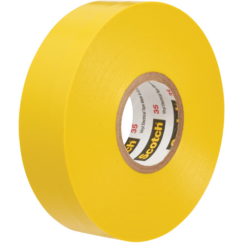 Rubans en vinyle pour codage en couleurs 35 Scotch, 12,7 mm (1/2") x 6,1 m (20'), Jaune, 7 mils Auto Electric Service Ltd.