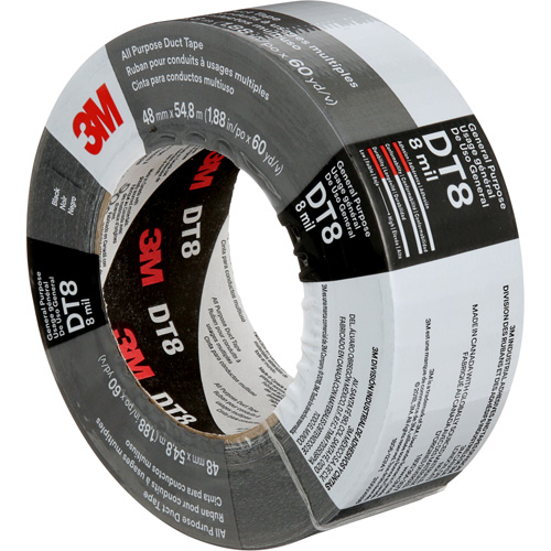 Ruban adh&eacute;sif tout usage DT8, 8 mils, Noir, 48 mm (2") x 55 m (180') Auto Electric Service Ltd.