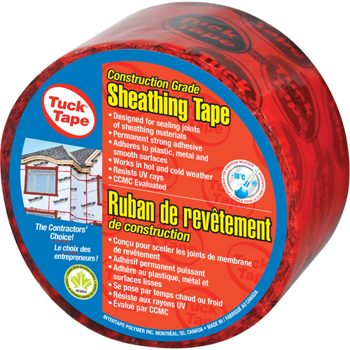 Contractors Sheathing Tape, 60 mm (2-3/8") x 55 m (180.4'), Red Auto Electric Service Ltd.