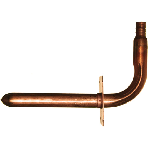 Coude &agrave; embout &agrave; collet avec support, Cuivre, 3/4" x 4-1/2" x 8" Auto Electric Service Ltd.