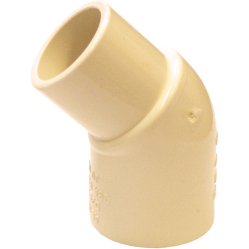 Raccord coude 45° m&acirc;le et femelle Flowguard Gold, Chantepleure x noeud, PVC-C, 1/2" Auto Electric Service Ltd.