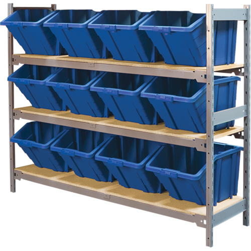 &eacute;tag&egrave;res larges avec bacs g&eacute;ants en plastique, Acier, Sans boulons, Capacit&eacute; 800 lb, 66" la x 60" h x 18" p Auto Electric Service Ltd.