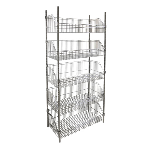 &eacute;tag&egrave;re &agrave; paniers-tablettes en treillis m&eacute;tallique, Tiers 5, 48" la x 74" h x 24" p Auto Electric Service Ltd.