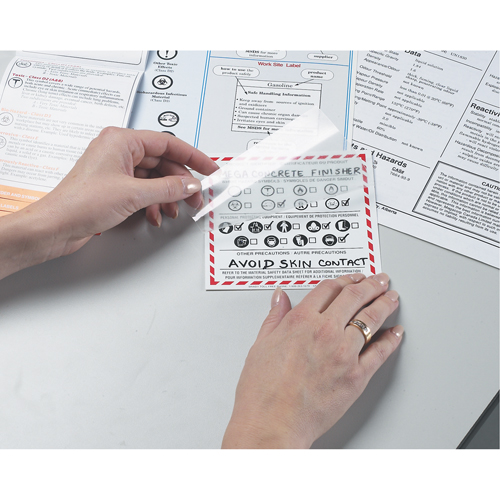 &eacute;tiquettes SIMDUT fabriqu&eacute;es sur place, Vinyle, Feuille, 6" lo x 3" la Auto Electric Service Ltd.