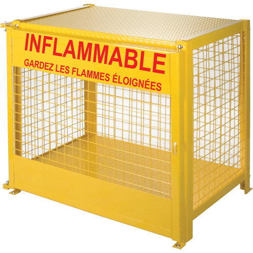 Gas Cylinder Cabinets, 6 Cylinder Capacity, 44" W x 30" D x 37" H, Yellow Auto Electric Service Ltd.
