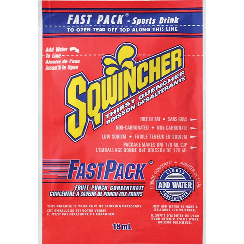 Sqwincher&reg; Boisson de r&eacute;hydratation Fast Pack, Emballage-portion, Punch aux fruits Auto Electric Service Ltd.