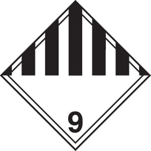 TDG Shipping Labels, Class 9, Miscellaneous Dangerous Goods, Vinyl Auto Electric Service Ltd.