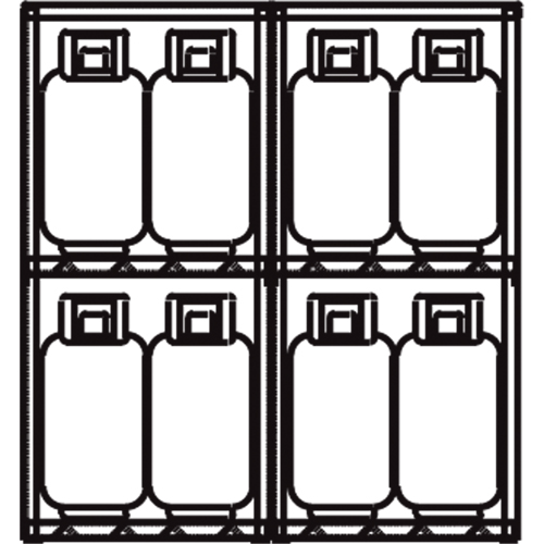 Armoires en aluminium pour bouteilles GPL, nbre de bouteilles: 16, 60" , 32" , 65" , Argent Auto Electric Service Ltd.
