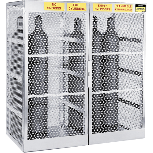 Aluminum LPG Cylinder Locker Storage, 20 Cylinder Capacity, 60" W x 32" D x 65" H, Silver Auto Electric Service Ltd.