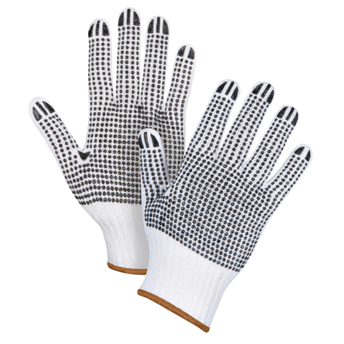 Gants tricot&eacute;s deux c&ocirc;t&eacute;s &agrave; pois, Poly/coton, Deux c&ocirc;t&eacute;s, Calibre 7, Grand Auto Electric Service Ltd.
