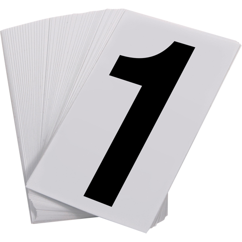Pressure Sensitive Numbering, 1, 3-1/2" H, Black on White Auto Electric Service Ltd.