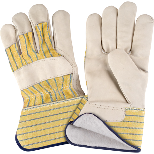 Abrasion-Resistant Winter-Lined Fitters Gloves, X-Large, Grain Cowhide Palm, Cotton Fleece Inner Lining Auto Electric Service Ltd.