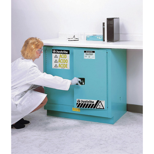 ChemCor&reg; Lined Acid/Corrosive Storage Cabinets, 22 gal., 35" x 35" x 22" Auto Electric Service Ltd.
