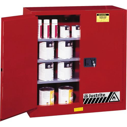 Sure-Grip&reg; EX Combustibles Safety Cabinet for Paint and Ink, 40 gal., 3 Shelves Auto Electric Service Ltd.