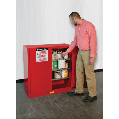 Sure-Grip&reg; EX Combustibles Safety Cabinet for Paint and Ink, 40 gal., 3 Shelves Auto Electric Service Ltd.