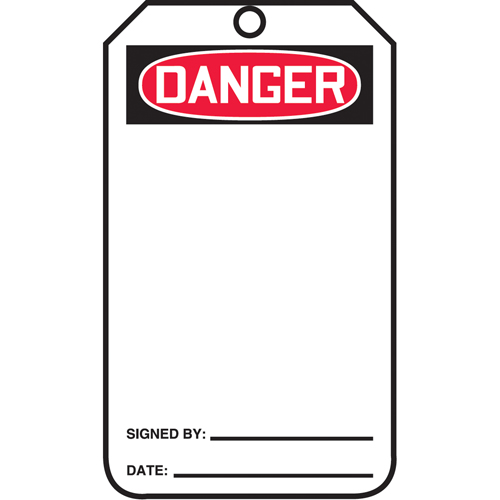 &eacute;tiquettes de s&eacute;curit&eacute;, Plastique, 3-3/8" la x 5-7/8" h, Anglais Auto Electric Service Ltd.