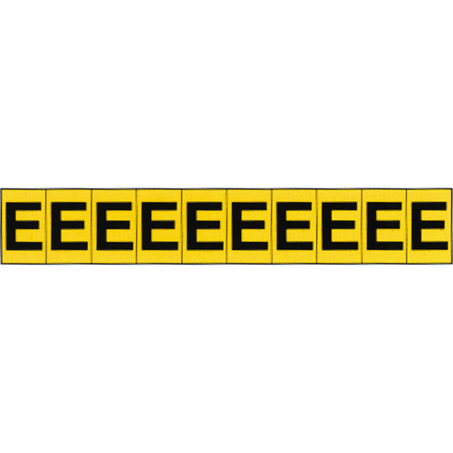 Rep&egrave;res adh&eacute;sifs &agrave; lettres individuelles, E, 1" h, Noir sur jaune Auto Electric Service Ltd.
