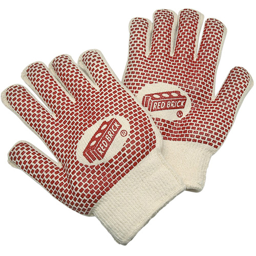 Gants r&eacute;versibles en tissu &eacute;ponge Red Brick, Coton, Deux c&ocirc;t&eacute;s, Calibre 10, Grand Auto Electric Service Ltd.