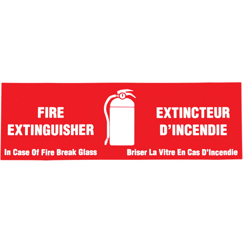 &eacute;tiquette  Fire Extinguisher / Extincteur d'incendie , 2" x 6", Vinyle, Bilingue avec pictogramme Auto Electric Service Ltd.