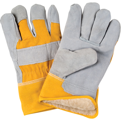 Gants d'ajusteur doubl&eacute;s pour l'hiver de premi&egrave;re qualit&eacute;, T-Grand, Paume en Cuir de vache refendu, Doublure en Boa Auto Electric Service Ltd.