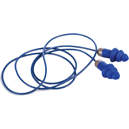 Bouchons d'oreille r&eacute;utilisables et d&eacute;tectable Rockets, Avec cordon, Taille unique, Vrac - &eacute;tui en plastique, NRR dB 27 Auto Electric Service Ltd.