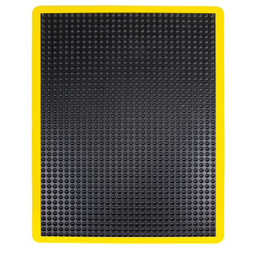 Tapis antifatigue en d&ocirc;me, &agrave; bulles, 2' x 3' x 1/2", Noir, Caoutchouc Auto Electric Service Ltd.