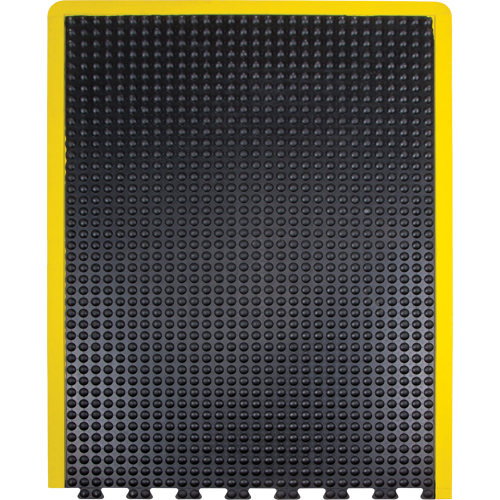 Tapis antifatigue en d&ocirc;me, &agrave; bulles, 3' x 4' x 1/2", Noir, Caoutchouc Auto Electric Service Ltd.