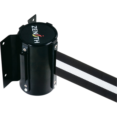 Wall Mount Barrier, Steel, Screw Mount, 7', Black/White Tape Auto Electric Service Ltd.