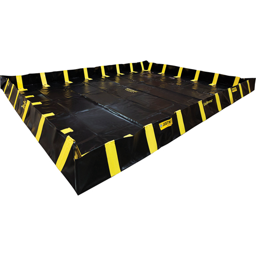 Bermes de confinement avec supports int&eacute;rieurs de parois QuickBerm , Capacit&eacute; 2990 gal. US, 20' la x 20' lo x 12" h, Support &agrave; encliqueter Auto Electric Service Ltd.