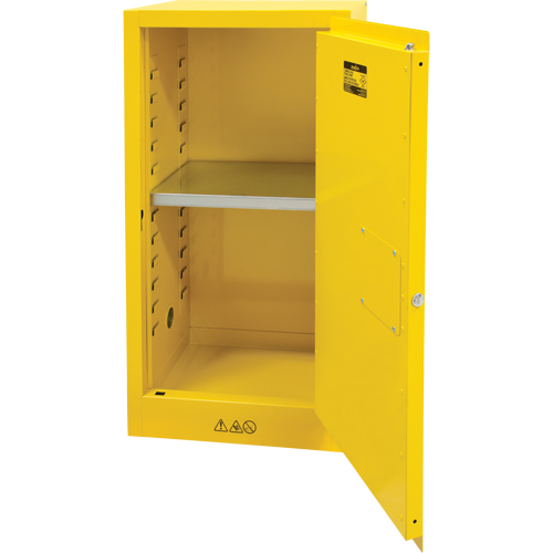 Flammable Storage Cabinet, 16 gal., 1 Door, 23" W x 44" H x 18" D Auto Electric Service Ltd.