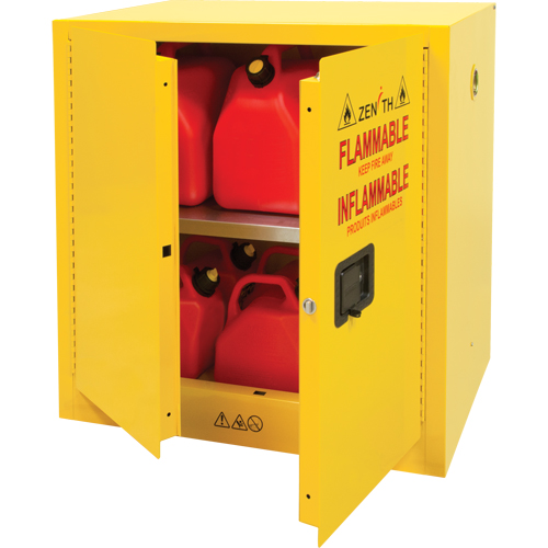 Flammable Storage Cabinet, 22 gal., 2 Door, 35" W x 35" H x 22" D Auto Electric Service Ltd.