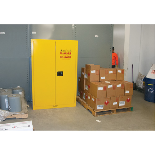 Flammable Storage Cabinet, 45 gal., 2 Door, 43" W x 65" H x 18" D Auto Electric Service Ltd.