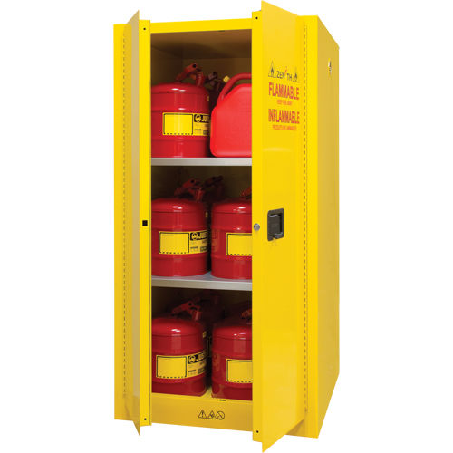 Flammable Storage Cabinet, 60 gal., 2 Door, 34" W x 65" H x 34" D Auto Electric Service Ltd.
