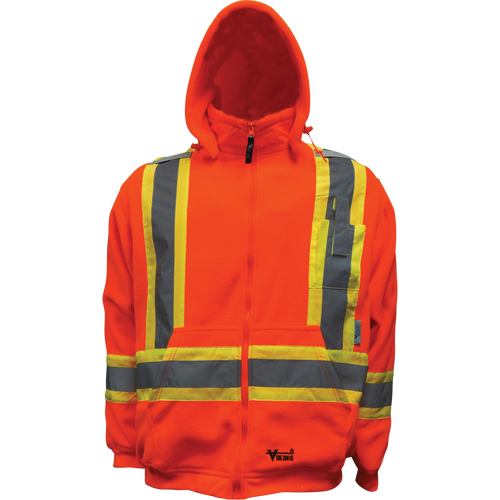 Safety Fleece Hoodie, Fleece/Polyester, Small, Orange Auto Electric Service Ltd.