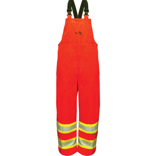 Pantalons &agrave; bavette de s&eacute;curit&eacute; imperm&eacute;ables ignifuges haute visibilit&eacute; en polyur&eacute;thane, Petit, Orange haute visibilit&eacute; Auto Electric Service Ltd.