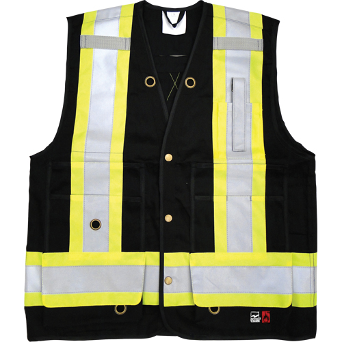 Veste de s&eacute;curit&eacute; ignifug&eacute;e pour arpenteur, Noir, Petit, Coton Auto Electric Service Ltd.