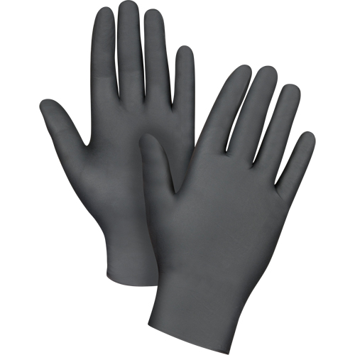Tactile Grip Examination Gloves, X-Large, Nitrile, 5-mil, Powder-Free, Black Auto Electric Service Ltd.