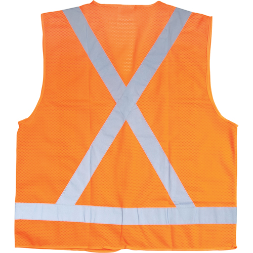 Traffic Safety Vest, High Visibility Orange, Medium, Polyester Auto Electric Service Ltd.
