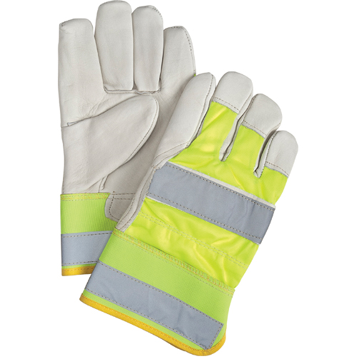 Gants d'ajusteur orange haute visibilit&eacute; &agrave; chaleur sup&eacute;rieure, Grand, Paume en Cuir fleur de vache, Doublure en Thinsulate Auto Electric Service Ltd.